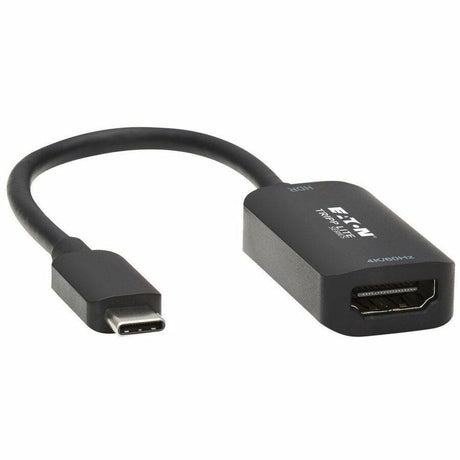 EATON Tripp Lite USB C to HDMI Adapter Cable 4K 60Hz M/F Thunderbolt 3 Compatible DP 1.4 6in - 1 x Type C Male USB - 1 x HDMI Female Digital Audio/Video - 4096 x 2160 Supported - Nickel Connector - Gold Con...  - U444-06N-HDR4-B