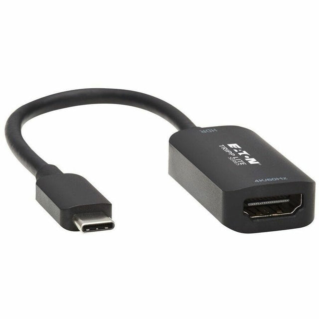 EATON Tripp Lite USB C to HDMI Adapter Cable 4K 60Hz M/F Thunderbolt 3 Compatible DP 1.4 6in - 1 x Type C Male USB - 1 x HDMI Female Digital Audio/Video - 4096 x 2160 Supported - Nickel Connector - Gold Con...  - U444-06N-HDR4-B