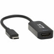 EATON Tripp Lite USB C to HDMI Adapter Cable 4K 60Hz M/F Thunderbolt 3 DP 1.2 6in - 1 x Type C Male USB - 1 x HDMI Female Digital Audio/Video - 4096 x 2160 Supported - Nickel Connector - Gold Contact - Blac...  - U444-06N-HDR-B