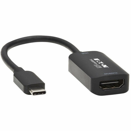EATON Tripp Lite USB C to HDMI Adapter Cable 4K 60Hz M/F Thunderbolt 3 DP 1.2 6in - 1 x Type C Male USB - 1 x HDMI Female Digital Audio/Video - 4096 x 2160 Supported - Nickel Connector - Gold Contact - Blac...  - U444-06N-HDR-B