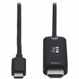 EATON Tripp Lite USB C to HDMI Adapter Cable 4K60Hz HDR DP 1.4 Alt Mode Black 6ft - 6 ft HDMI/USB-C A/V Cable for Audio/Video Device, Projector, Notebook, Smartphone, MacBook Pro, HDTV, Monitor, Tablet, Aud...  - U444-006-HDR4BE
