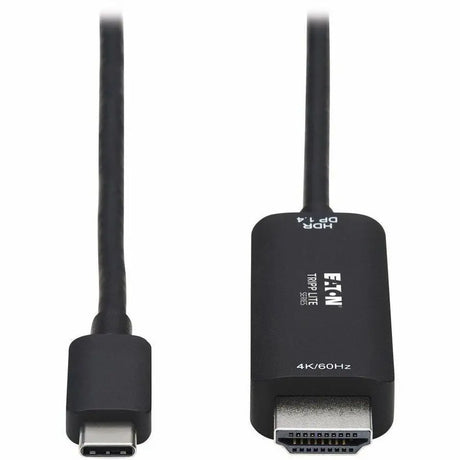 EATON Tripp Lite USB C to HDMI Adapter Cable 4K60Hz HDR DP 1.4 Alt Mode Black 6ft - 6 ft HDMI/USB-C A/V Cable for Audio/Video Device, Projector, Notebook, Smartphone, MacBook Pro, HDTV, Monitor, Tablet, Aud...  - U444-006-HDR4BE
