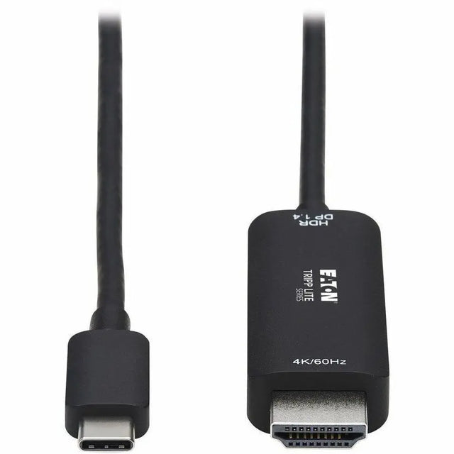 EATON Tripp Lite USB C to HDMI Adapter Cable 4K60Hz HDR DP 1.4 Alt Mode Black 6ft - 6 ft HDMI/USB-C A/V Cable for Audio/Video Device, Projector, Notebook, Smartphone, MacBook Pro, HDTV, Monitor, Tablet, Aud...  - U444-006-HDR4BE