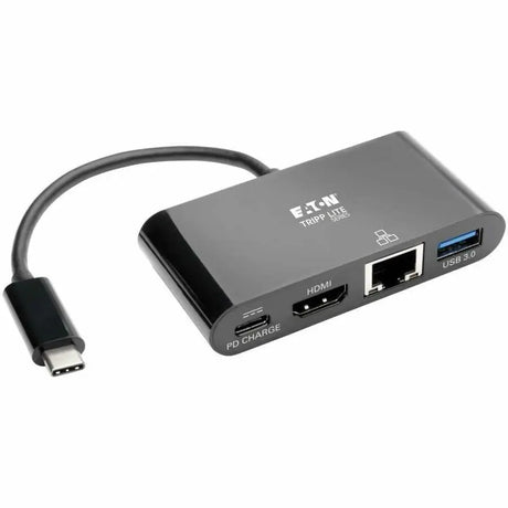 EATON Tripp Lite USB C to HDMI Multiport Adapter Docking Station 4K, Thunderbolt 3 Compatible, USB Type C to HDMI Black, USB-C, USB Type-C, USB Type C - for Notebook/Tablet PC/Desktop PC/Smartphone - 60 W - - U444-06N-H4GUBC