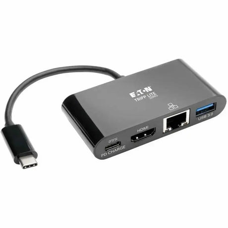EATON Tripp Lite USB C to HDMI Multiport Adapter Docking Station USB Type C to HDMI Black, Thunderbolt 3 Compatible, USB Type C, USB-C, USB Type-C - for Notebook/Tablet PC/Desktop PC/Smartphone - 60 W - USB - U444-06N-HGUB-C