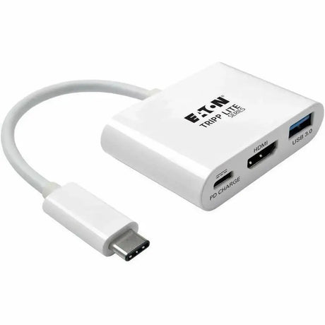 EATON Tripp Lite USB C to HDMI Multiport Video Adapter Converter 1080p w/ USB-A Hub & USB-C PD Charging, Thunderbolt 3 Compatible, USB Type C to HDMI, USB-C to HDMI, USB Type-C to HDMI - 1 x HDMI - PC - U444-06N-HU-C