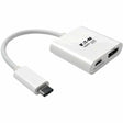 EATON Tripp Lite USB C to HDMI Video Adapter Converter 4Kx2K w/ USB-C PD Charging Port, USB-C to HDMI, USB Type-C to HDMI, USB Type C to HDMI 6in - 1 x HDMI - PC - U444-06N-H4-C