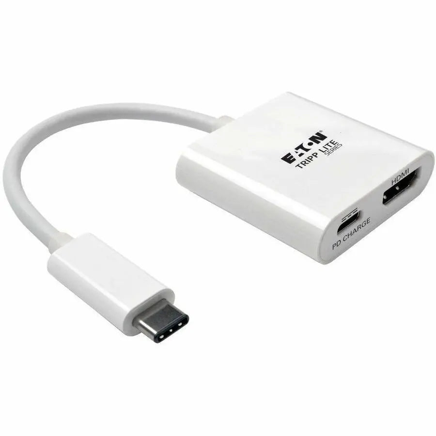 EATON Tripp Lite USB C to HDMI Video Adapter Converter 4Kx2K w/ USB-C PD Charging Port, USB-C to HDMI, USB Type-C to HDMI, USB Type C to HDMI 6in - 1 x HDMI - PC - U444-06N-H4-C