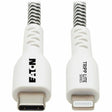 EATON Tripp Lite USB C to Lightning Sync/Charge Cable Heavy Duty Status LED 3ft - 3 ft Lightning/USB-C Data Transfer Cable for iPhone, iPad, iPod, MacBook, Notebook, Wall Charger, Car Charger, Power Adapter...  - M102-003-HD-SL