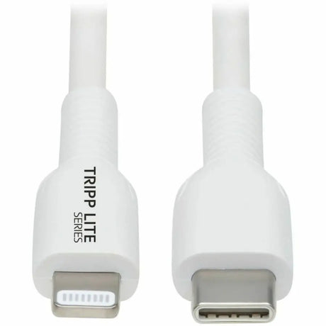 EATON Tripp Lite USB-C to Lightning Sync/Charge Cable (M/M), MFi Certified, White, 1 m (3.3 ft.) - 3.28 ft Lightning/USB-C Data Transfer Cable for iPhone, iPad, iPod, MacBook, Chromebook, Wall Charger, Car ...  - M102-01M-WH