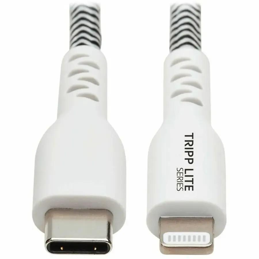 EATON Tripp Lite USB C to Lightning Sync/Charging Cable Heavy Duty 2.0 M/M iPhone iPad 3ft - 3 ft Lightning/USB-C Data Transfer Cable for iPhone, iPad, iPod, Wall Charger, Car Charger, MacBook Pro, Notebook...  - M102-003-HD