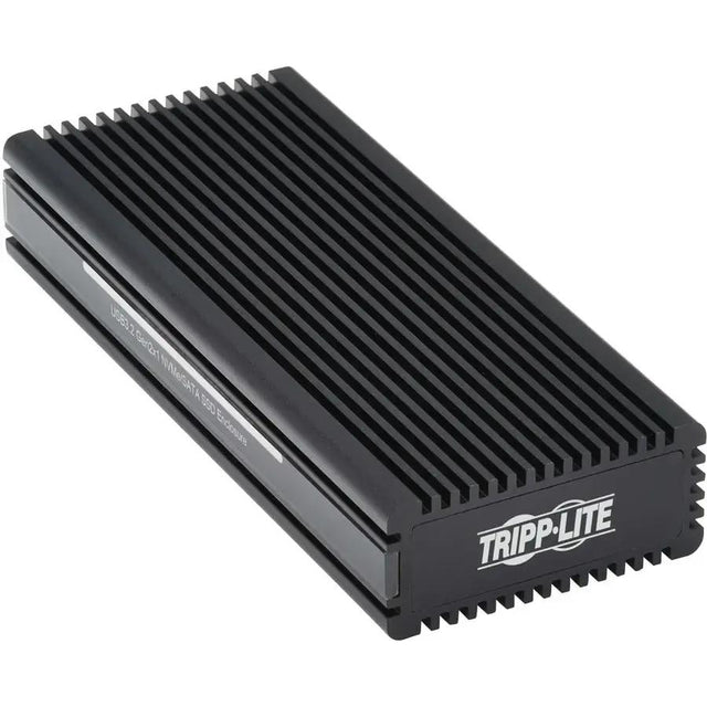 EATON Tripp Lite USB-C to M.2 NVMe and SATA SSD (M-Key) Gaming Enclosure Adapter - USB 3.2 Gen 2 (10 Gbps), LEDs - 1 x SSD Supported - 1 x Total Bay - Aluminum, Nickel