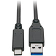 EATON Tripp Lite USB C to USB-A Cable 3.1 10 Gbps USB-IF Certified USB Type C M/M 3ft - USB for Hard Drive, Tablet, Smartphone, Wall Charger, Car Charger, MacBook, Ultrabook, Chromebook, Printer, Scanner, F...  - U428-C03-G2