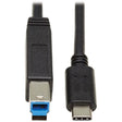 EATON Tripp Lite USB C to USB Type B Cable USB Type C 3.1 Gen 2, 10 Gbps M/M 20in - 1.67 ft USB-C/USB-B Data Transfer Cable for Printer, Hub, Notebook, MacBook, Chromebook, Ultrabook, Scanner, External Hard...  - U422-20N-G2