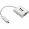 EATON Tripp Lite USB C to VGA Video Adapter Converter1080p, M/F, USB Type C to VGA, USB-C to VGA, USB Type-C to VGA 6in - USB/VGA for Video Device, Graphics Card, Projector, Tablet, Smartphone, Ultrabook, C - U444-06N-VGA-AM