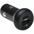 EATON Tripp Lite USB Car Charger Dual-Port 24W Charging USB C USB-A QC 3.0 Black - 12 V DC Input - 5 V DC/3 A, 9 V DC, 12 V DC Output - Black - U280-C02-24W-1B