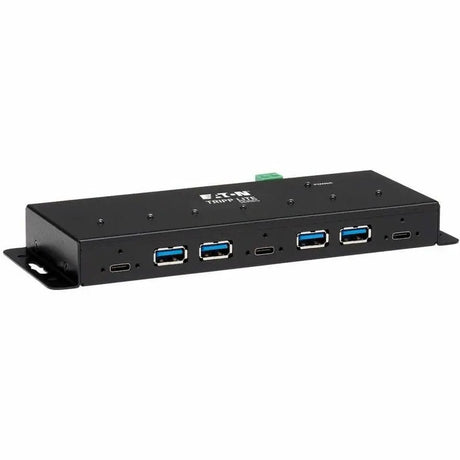 EATON Tripp Lite USB Hub 7-Port Industrial 4 USB-A & 3 USB C ESD Immunity Metal - USB Type C - External - 7 USB Port(s) - 7 USB 3.1 Port(s) - UASP Support - TAA Compliant - U460-4A3C-IND