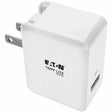 EATON Tripp Lite USB Wall Charger Travel Charger w/ Quick Charge 4x Faster Charge - 18 W Output Power - 120 V AC, 230 V AC Input Voltage - 3.6 V DC, 6.5 V DC, 9 V DC, 12 V DC, 5 V DC, 6 V DC Output Voltage ...  - U280-W01-QC3-1