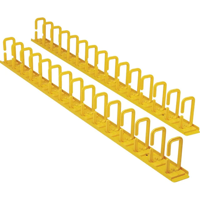 EATON Tripp Lite Vertical Cable Manager - Flexible Rings, Yellow, 6 ft. (1.8 m) - Vertical Cable Manager - Yellow - 2 Pack - Steel - SRCABLERINGVRTF