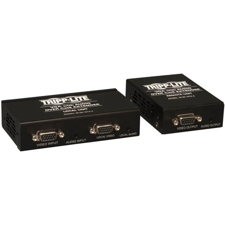 EATON Tripp Lite VGA & Audio over Cat5/Cat6 Video Extender Kit Transmitter Receiver TAA GSA - 1 Input Device - 2 Output Device - 1000 ft Range - 2 x Network (RJ-45) - 1 x VGA In - 2 x VGA Out - 1920 x 1440 ...  - B130-101A-2