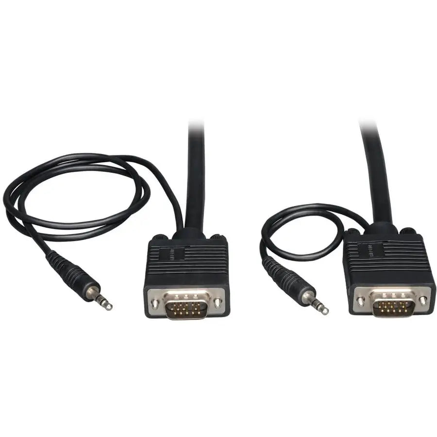 EATON Tripp Lite VGA Coax Monitor Cable with audio, High Resolution cable with RGB coax - (HD15 and 3.5mm M/M) 6-ft. - P504-006