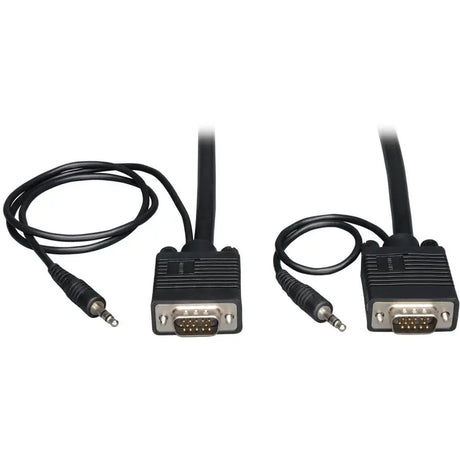 EATON Tripp Lite VGA Coax Monitor Cable with audio, High Resolution cable with RGB coax - (HD15 and 3.5mm M/M) 6-ft. - P504-006