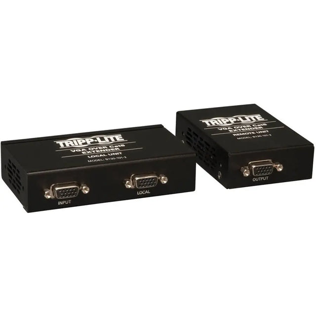 EATON Tripp Lite VGA over Cat5/Cat6 Video Extender Kit Transmitter/Receiver EDID 1000' - 1 Input Device - 2 Output Device - 1000 ft Range - 2 x Network (RJ-45) - 1 x VGA In - 2 x VGA Out - 1920 x 1440 - Twi...  - B130-101-2