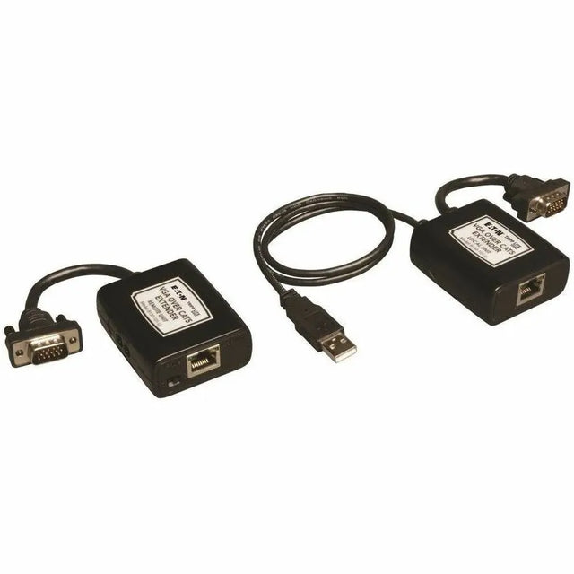 EATON Tripp Lite VGA over Cat5/Cat6 Video Extender Kit USB Powered up to 500ft TAA/GSA - 1 Input Device - 1 Output Device - 500 ft Range - 2 x Network (RJ-45) - 1 x USB - 1 x VGA In - 1 x VGA Out - 1920 x 1...  - B130-101-U