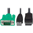 EATON Tripp Lite VGA to DisplayPort and USB-A Adapter Cable Kit for Tripp Lite B020-U and B022-U KVM, 6 ft. (1.8 m) - 6 ft KVM Cable for KVM Switch, Server, Computer - First End: 1 x 15-pin HD-15 - Male - S...  - P778-006-DP