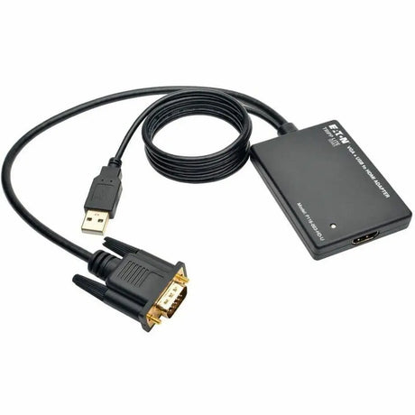 EATON Tripp Lite VGA to HDMI Component Adapter Converter with USB Audio Power VGA to HDMI 1080p - Functions: Signal Conversion - 1920 x 1080 - VGA - USB - 1 Pack - External - P116-003-HD-U