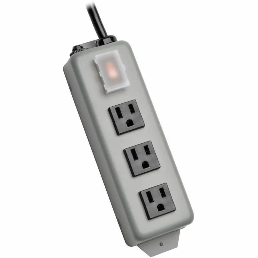 EATON Tripp Lite Waber Power Strip Metal 5-15R 3 Outlet 5-15P 6' Cord - NEMA 5-15P - 3 NEMA 5-15R - 6ft - 3SP