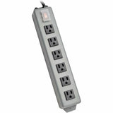 EATON Tripp Lite Waber Power Strip Metal 5-15R 6 Outlet 5-15P 6' Cord - NEMA 5-15P - 6 NEMA 5-15R - 6ft - 6SP