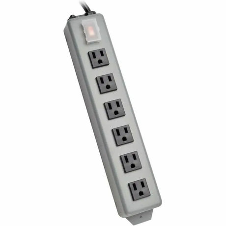 EATON Tripp Lite Waber Power Strip Metal 5-15R 6 Outlet 5-15P 6' Cord - NEMA 5-15P - 6 NEMA 5-15R - 6ft - 6SP