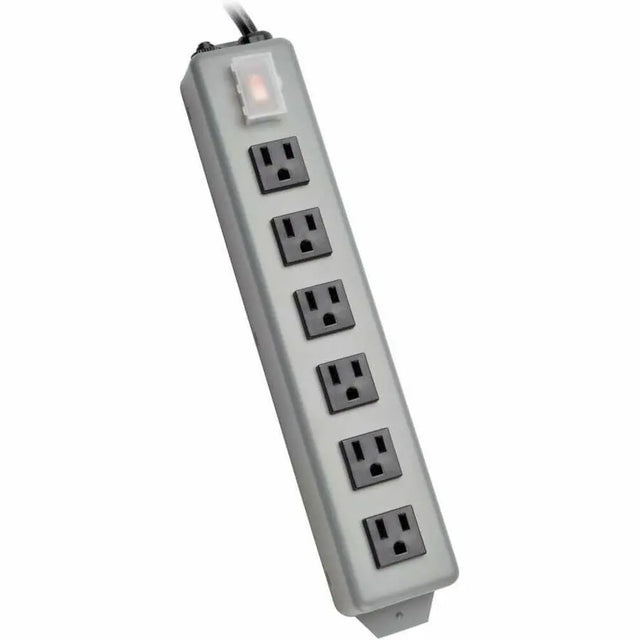 EATON Tripp Lite Waber Power Strip Metal 5-15R 6 Outlet 5-15P 6' Cord - NEMA 5-15P - 6 NEMA 5-15R - 6ft - 6SP