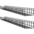 EATON Tripp Lite Wire Mesh Cable Tray - 150 x 100 x 1500 mm (6 in. x 4 in. x 5 ft.) 2-Pack - Cable Tray - Black - 2 Pack - Steel - SRWB6410X2STR