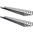 EATON Tripp Lite Wire Mesh Cable Tray - 150 x 50 x 1500 mm (6 in. x 2 in. x 5 ft.), 2-Pack - Cable Tray - Black Powder Coat - 2 Pack - Steel - SRWB6210X2STR