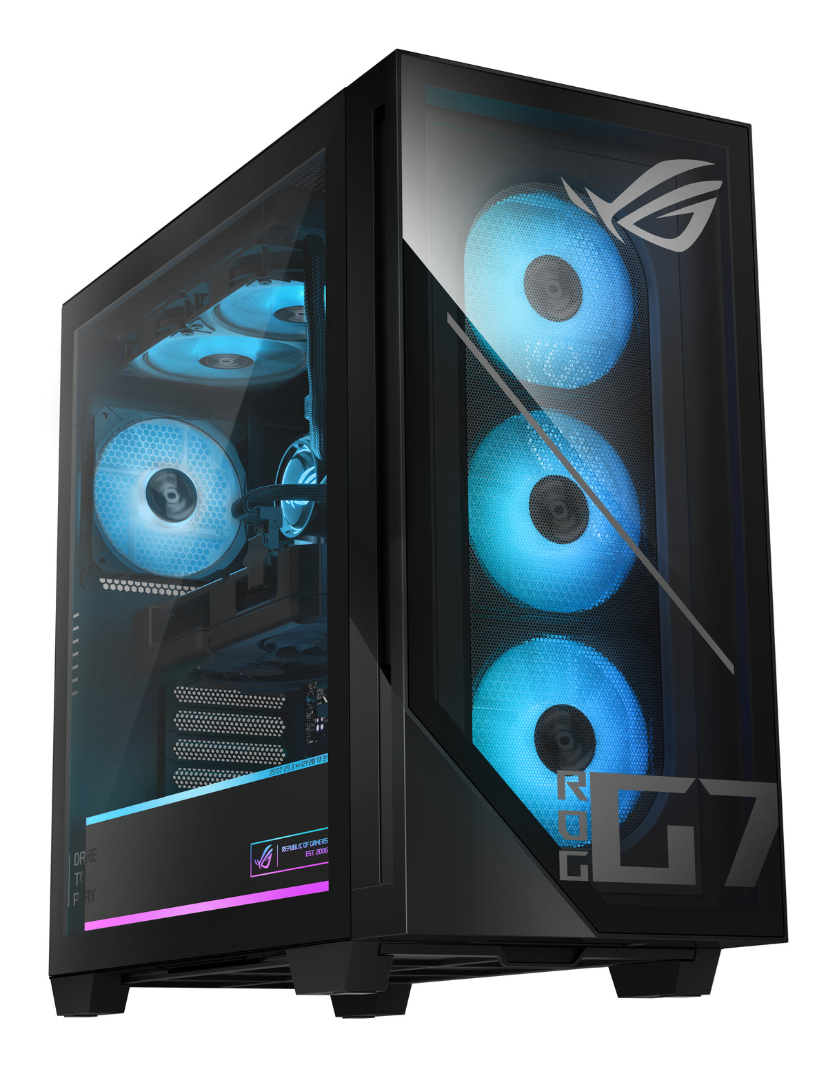 ASUS ROG G700 G700TF-DS774 Intel Core Ultra 7 265F 16 GB DDR5-SDRAM 1 TB SSD NVIDIA GeForce RTX 5070 Windows 11 Home Tower PC Black - G700TF-DS774