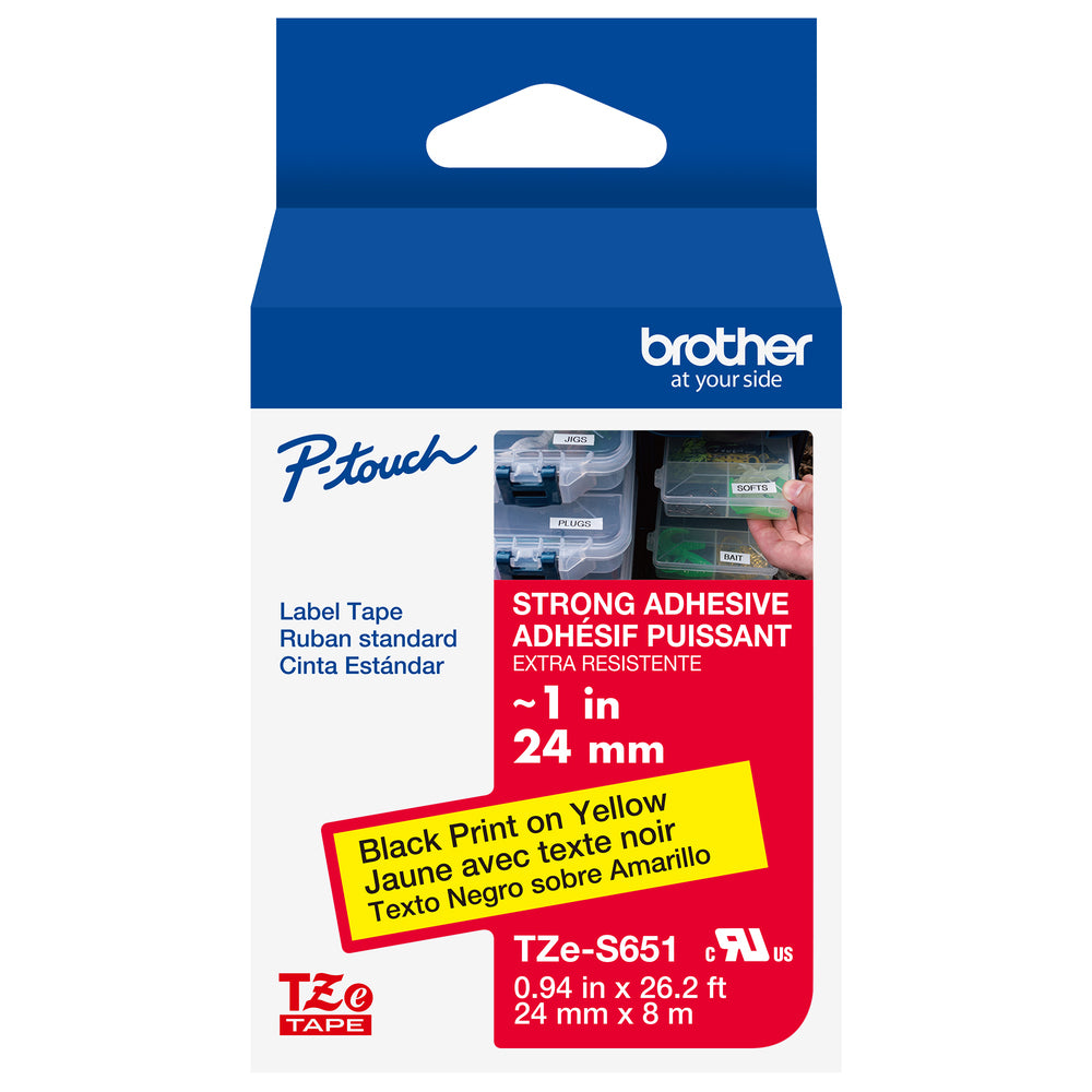Brother TZES651G label-making tape Black on yellow TZe - TZES651G