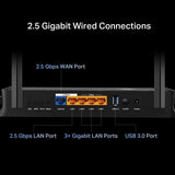 TP-Link Archer BE230 wireless router 2.5 Gigabit Ethernet Dual-band (2.4 GHz / 5 GHz) Black - ARCHER BE230
