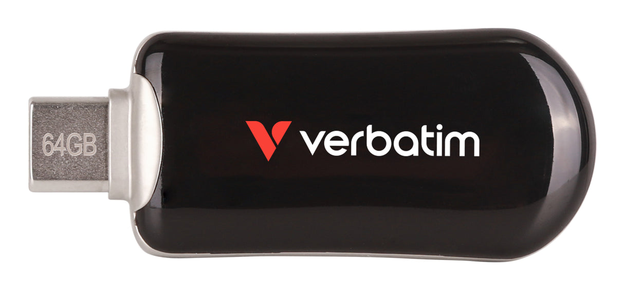 Verbatim Plectra USB-C Flash Drive Black 64GB - 30224