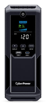 CyberPower LCD Intelligent uninterruptible power supply (UPS) Line-Interactive 1.35 kVA 815 W 12 AC outlet(s) - CP1350AVRLCD3 CYBERPOWER