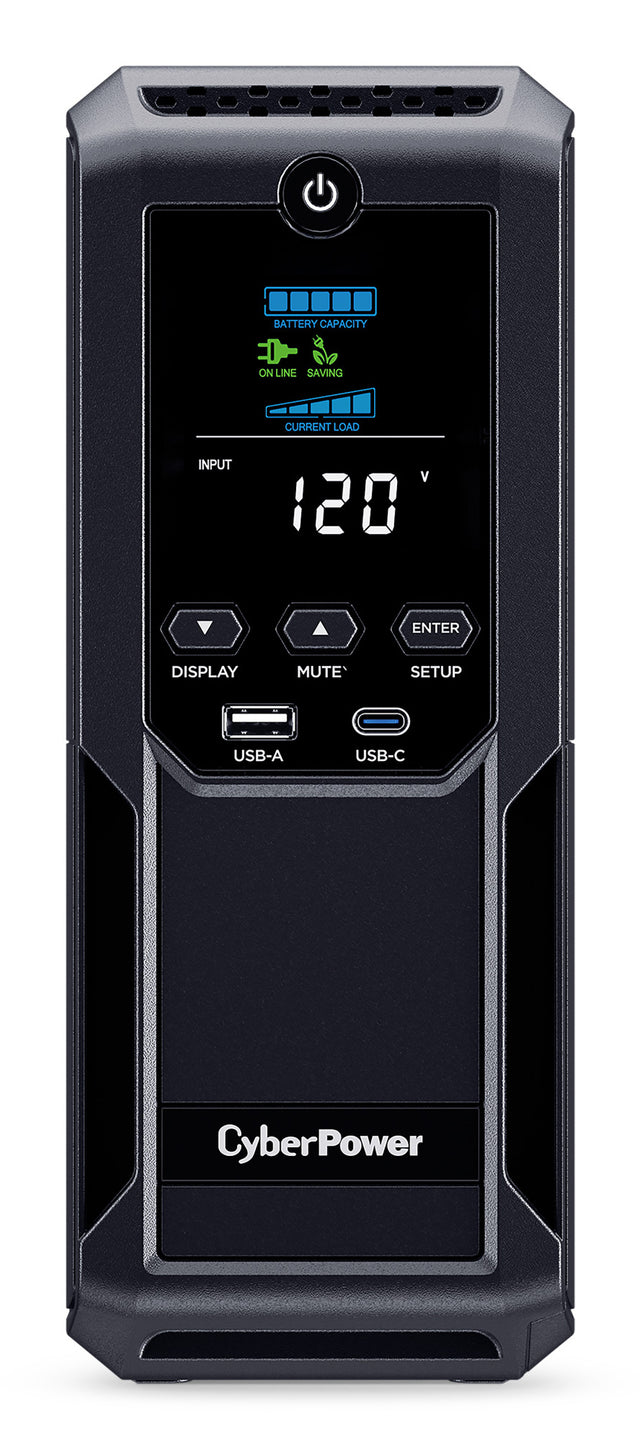 CyberPower LCD Intelligent uninterruptible power supply (UPS) Line-Interactive 1.35 kVA 815 W 12 AC outlet(s) - CP1350AVRLCD3 CYBERPOWER