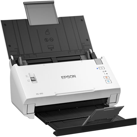 EPSON Epson DS-410 Sheetfed Scanner - 600 dpi Optical - 48-bit Color - 16-bit Grayscale - 26 ppm (Mono) - 26 ppm (Color) - Duplex Scanning - USB - B11B249201