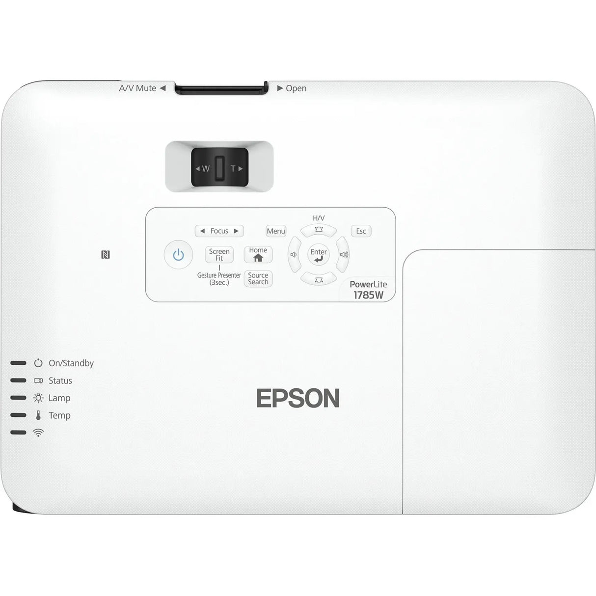 EPSON Epson PowerLite 1785W LCD Projector - 16:10 - 1280 x 800 - Rear, Ceiling, Front - 4000 Hour Normal Mode - 7000 Hour Economy Mode - WXGA - 10,000:1 - 3200 lm - HDMI - USB - Wireless LAN - V11H793020