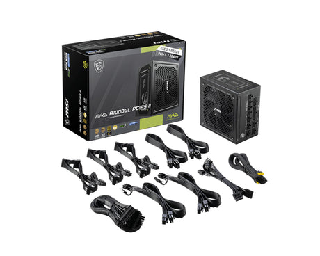 MSI MAG A1000GL PCIE5 II power supply unit 1000 W 24-pin ATX ATX Black - MAGA1000GLPCIE5II - eCommerce Business Prime