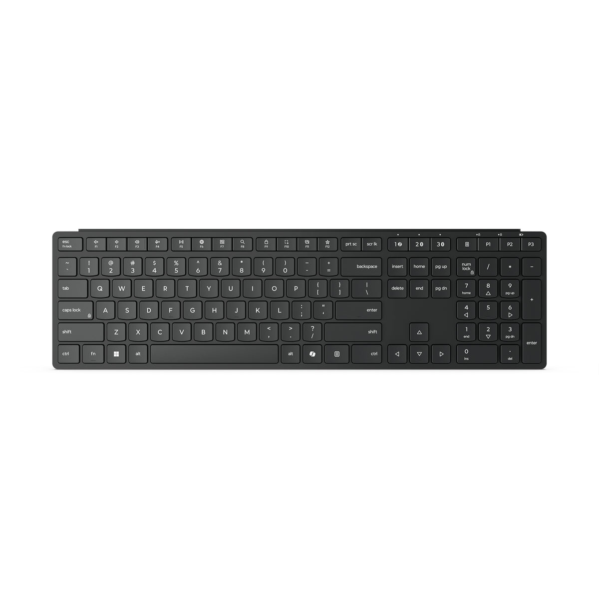Lenovo Wireless Multi-Mode Pro 6000 keyboard Home/Office RF Wireless + Bluetooth QWERTY US English Black - 4Y41S04659