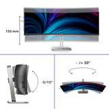 Philips 5000 series 49B2U5900C/27 computer monitor 124 cm (48.8") 5120 x 1440 pixels Dual QHD LCD Black - 49B2U5900C