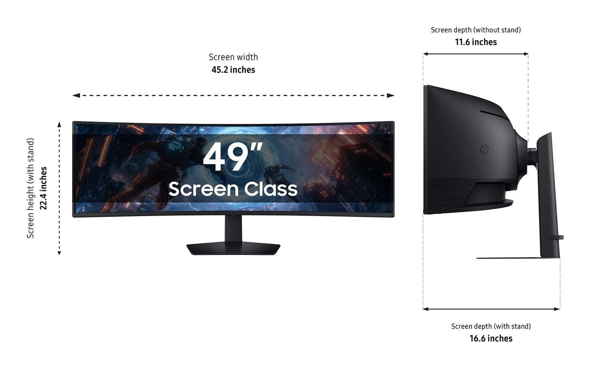 Samsung LS49FG910ENXZA computer monitor 124.5 cm (49") 5120 x 1440 pixels Dual QHD LCD Black - S49FG910EN