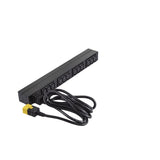 APC NetShelter Basic Rack PDU, 1U, 1PH, 3.7kW 230V 16A or 3.3kW 208V 16A, x12 C13 outlets, C20 cord - AP9565