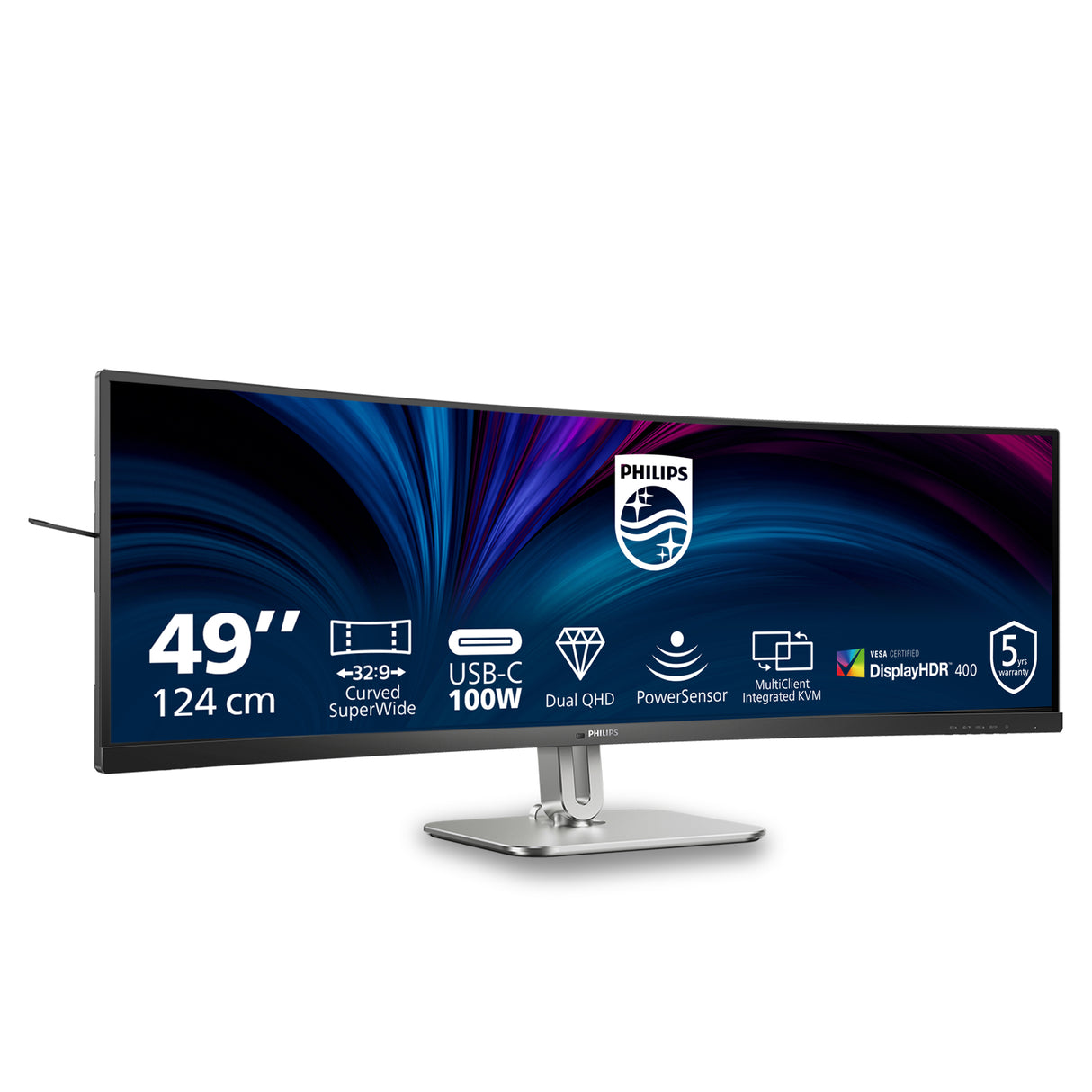 Philips 5000 series 49B2U5900C/27 computer monitor 124 cm (48.8") 5120 x 1440 pixels Dual QHD LCD Black - 49B2U5900C